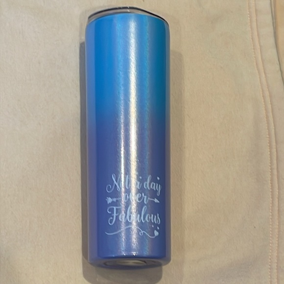 New in box “50 & Fabulous” skinny tumbler by Onebttl metal straw 20 ounces/500mL - Picture 5 of 11
